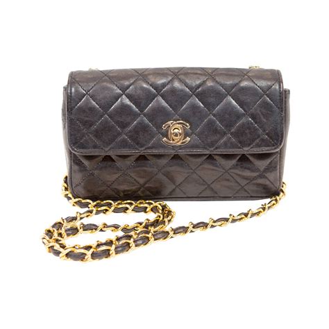 chanel black handbag with chain|chanel black quilted crossbody bag.